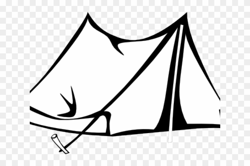 Camp Tent Cliparts - Tent Black And White Drawing #1666563