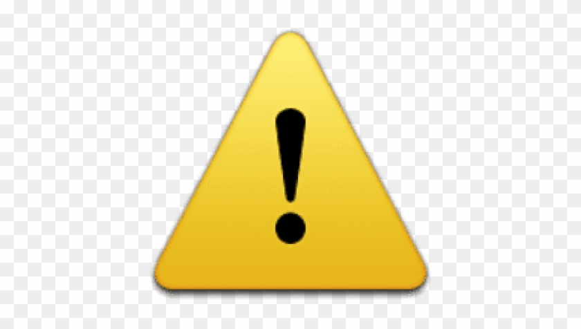 Free Png Download Ios Emoji Warning Sign Clipart Png - Triangle #1666609