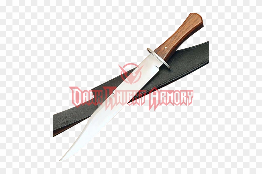 Coffin Handled Bowie Knife - Knights Templar Wooden Sword #1666638