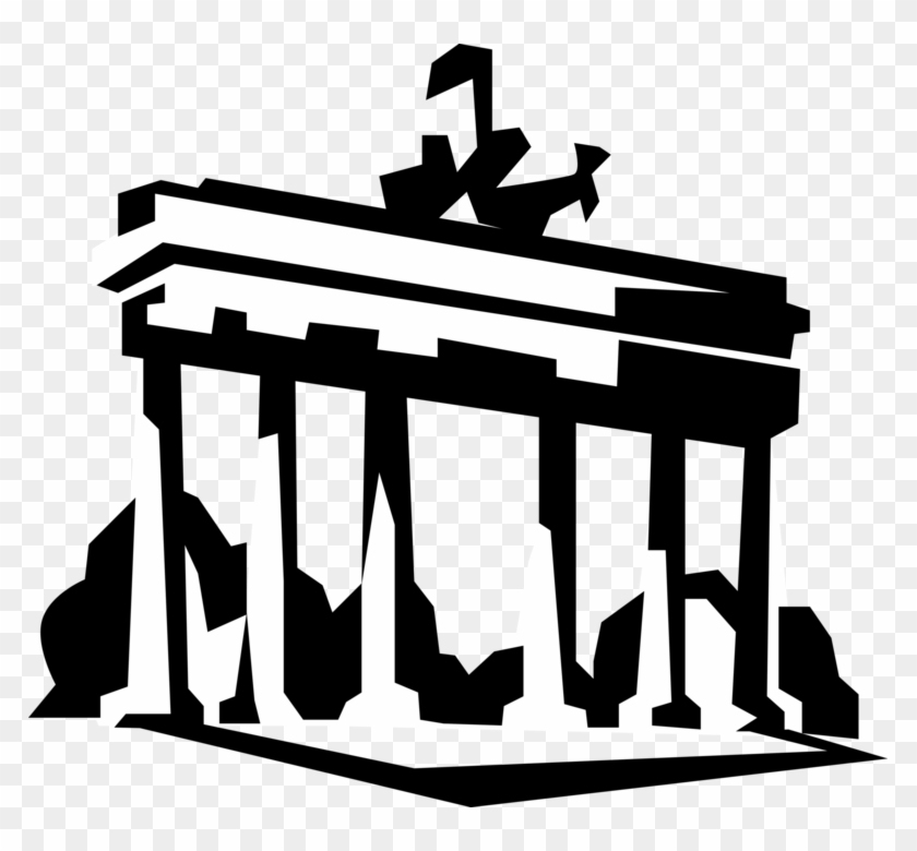 Vector Illustration Of Brandenburg Gate, German Neoclassical - Vector Illustration Of Brandenburg Gate, German Neoclassical #1666724