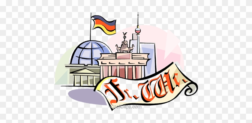 German Montage Royalty Free Vector Clip Art Illustration - German Montage Royalty Free Vector Clip Art Illustration #1666731