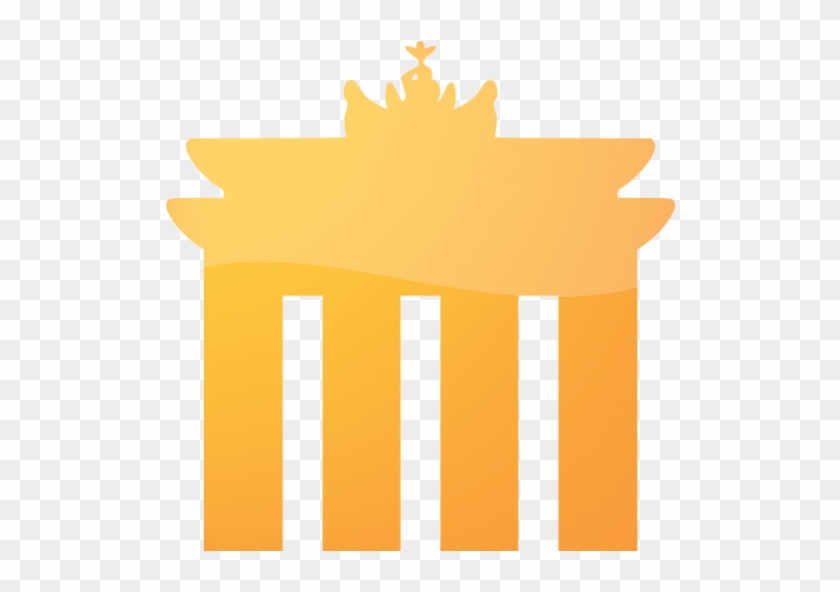 Web 2 Orange 2 Brandenburg Gate Icon - Brandenburger Tor Purple Clipart #1666735