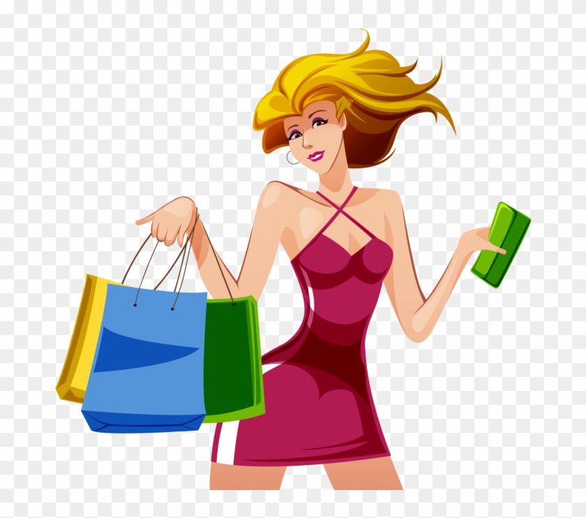 Shopping Girl Vector Png #1667139