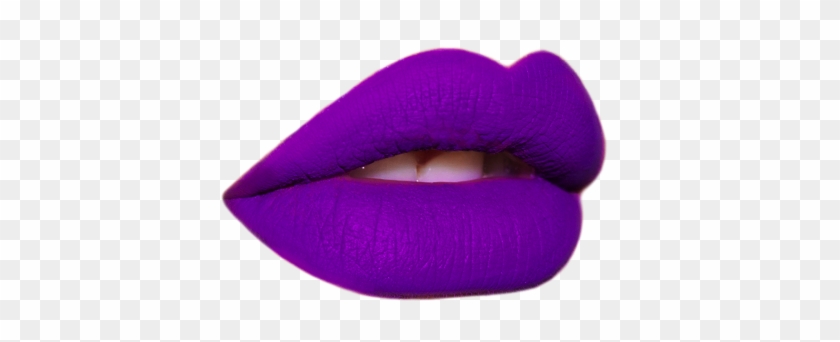 Pink Lip Gloss Clipart - Purple Lips Png #1667247