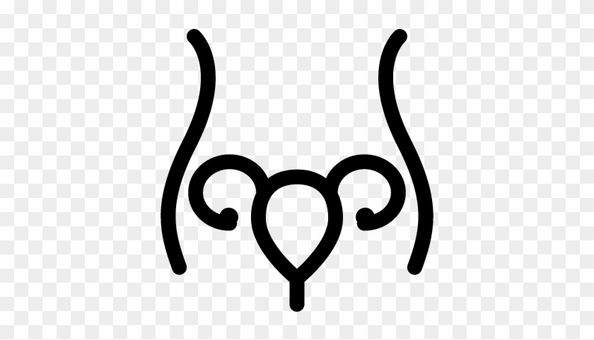 Uterus And Fallopian Tube Inside Woman Body Outline - Logo De Ginecologo #1667282