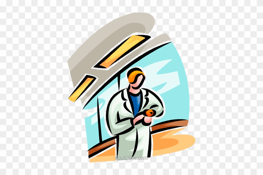 Doctor Looking At Her Watch Royalty Free Vector Clip - Doctor Looking At Her Watch Royalty Free Vector Clip #1667330