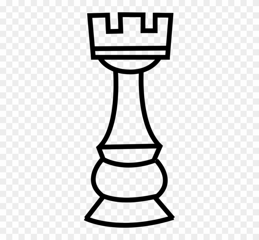 Vector Illustration Of Chess Piece Fortified European - Rook Clipart #1667403