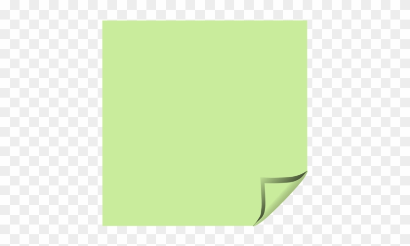 Sticky Note Green Folded Corner - Paper #1667419