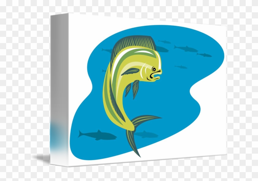 Dorado Dolphin Fish Mahi-mahi Jumping By Aloysius Patrimonio - Illustration #1667461