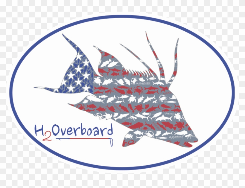 American Hogfish Oval Sticker - Illustration #1667473