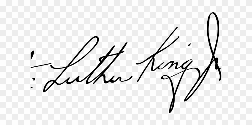 Download Dinge En Goete Martin Luther King Jr Signichr - Martin Luther King Jr Written In Cursive #1667756