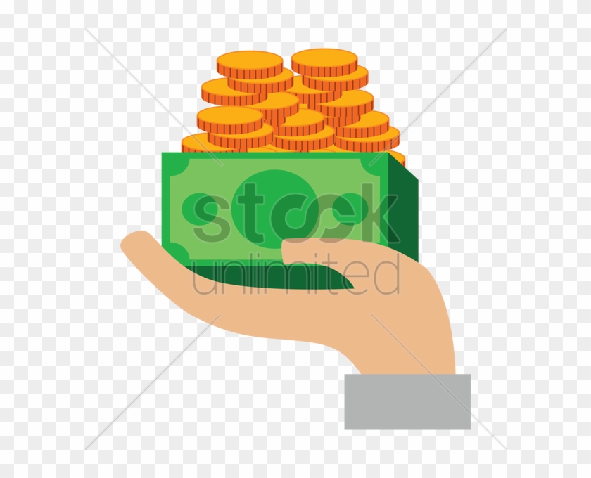 Hand Holding Money Vector Image - Деньги В Руке Вектор Png #1667869
