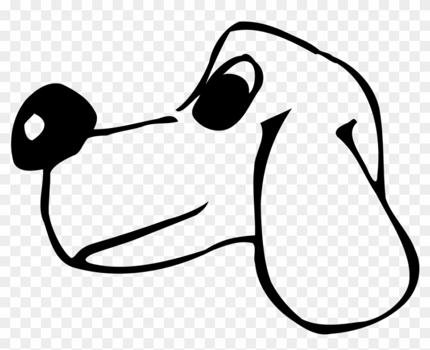 Dog Head - Cartoon Dog Face Side View #1667874