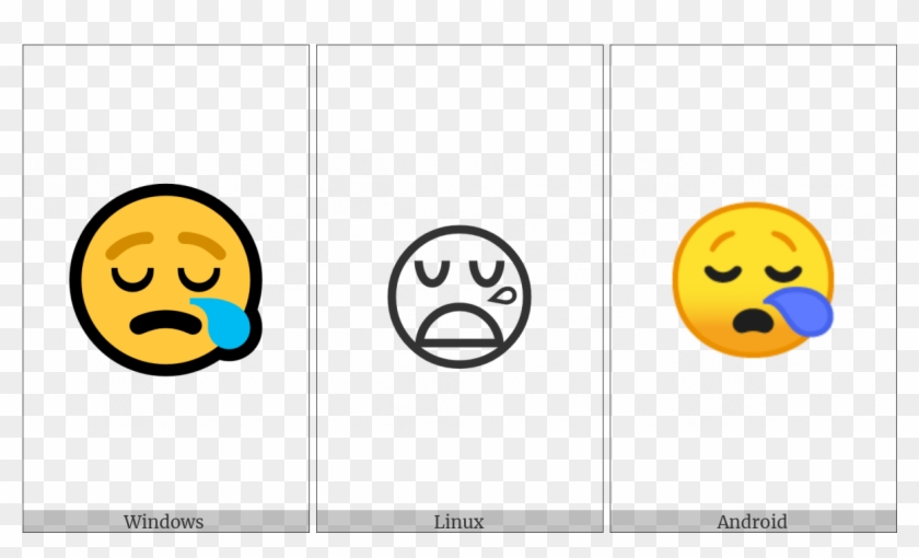 Sleepy Face On Various Operating Systems - Smiley #1667977