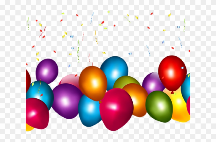 Birthday Clipart Confetti - Birthday Balloons And Confetti #1668122