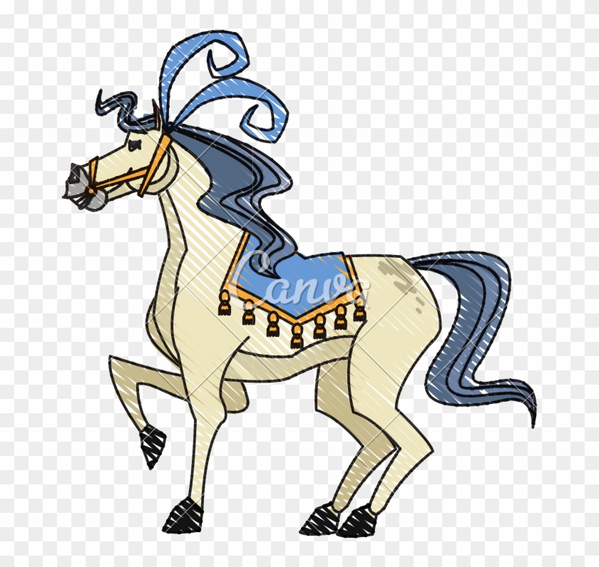 Circus Horse Show Happy Festive Illustration - Cartoon #1668129