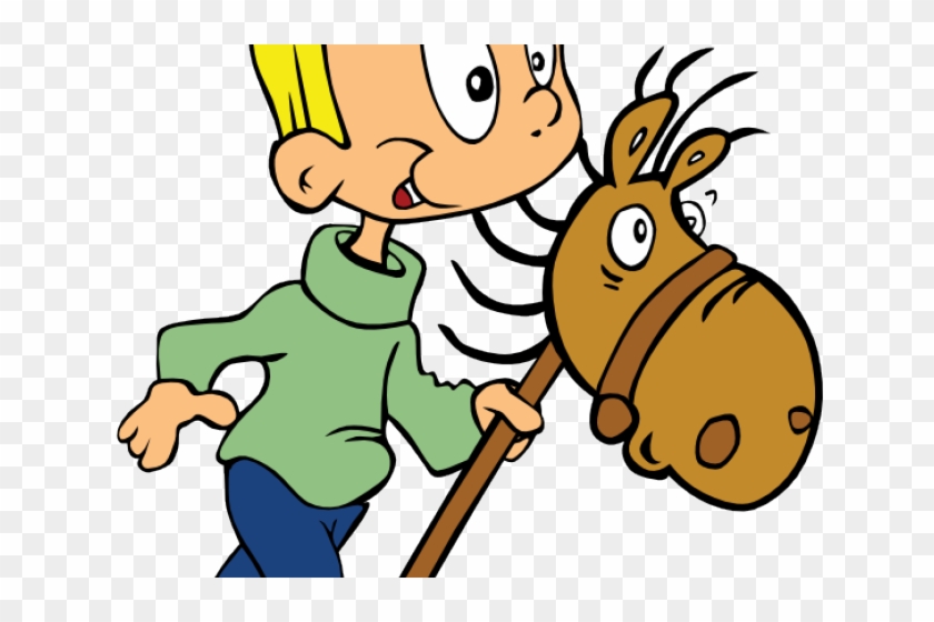 Horse Clipart Boy - Cartoon Boy Running #1668134