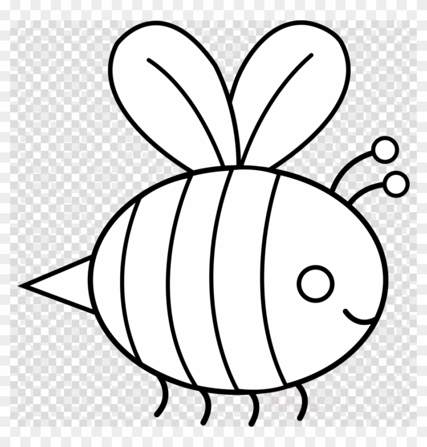 Bumble Bee Outline Clipart Bee Drawing Clip Art - Bumblebee White And Black #1668197