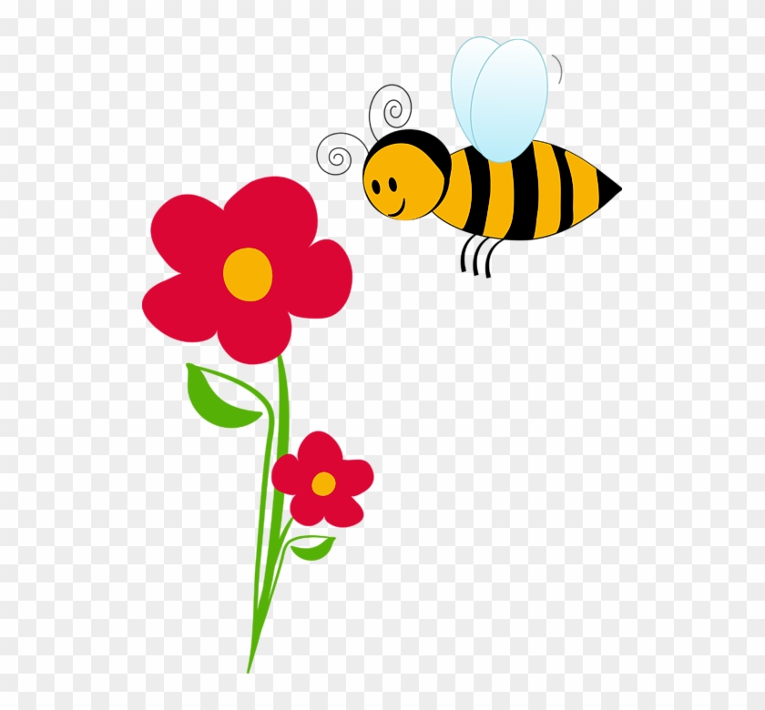 Bleed Area May Not Be Visible - Flower And Bee Drawing #1668198