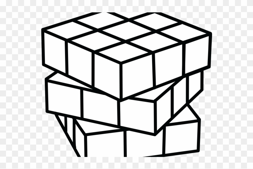 Cube Clipart Coloring Page - Rubiks Cube Coloring Pages #1668298