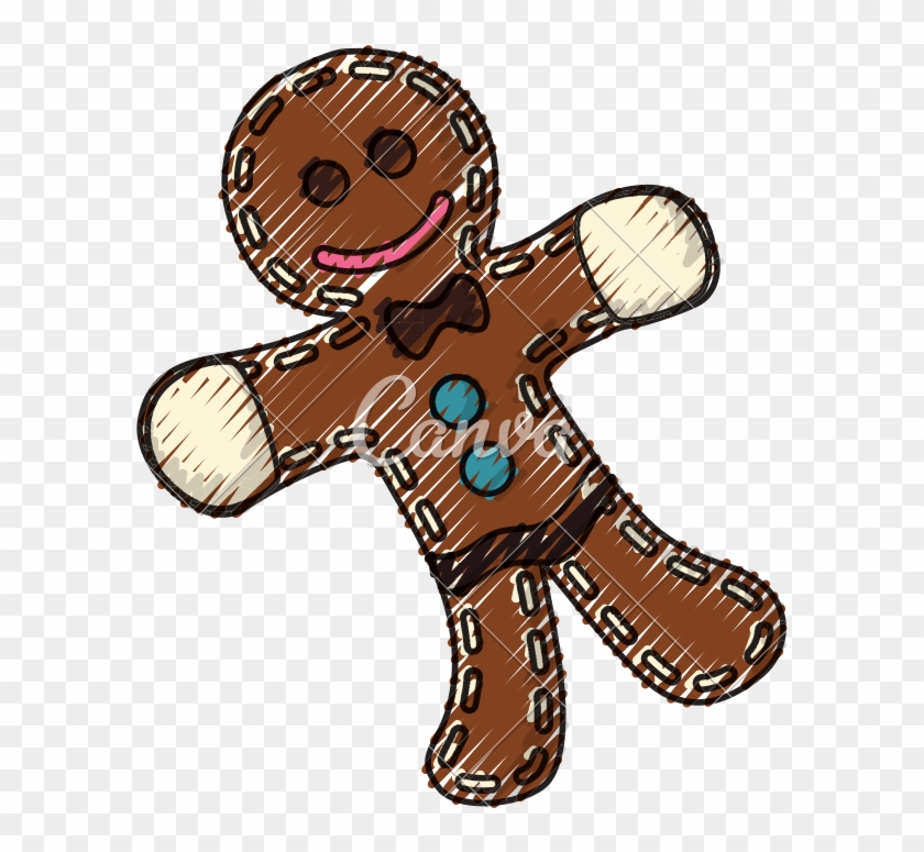 Gingerbread Man Cookie - Illustration #1668362