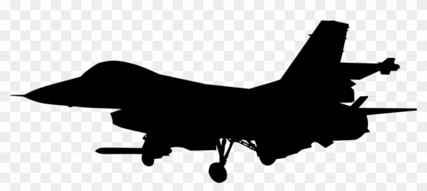 Figther Plane Side View Silhouette Png - Transparent Silhouette Plane #1668543