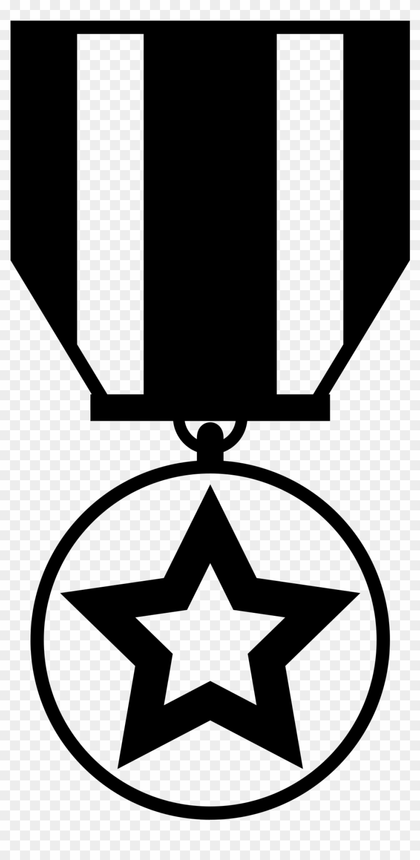 Open - Military Medal Clip Art Black And White #1668672