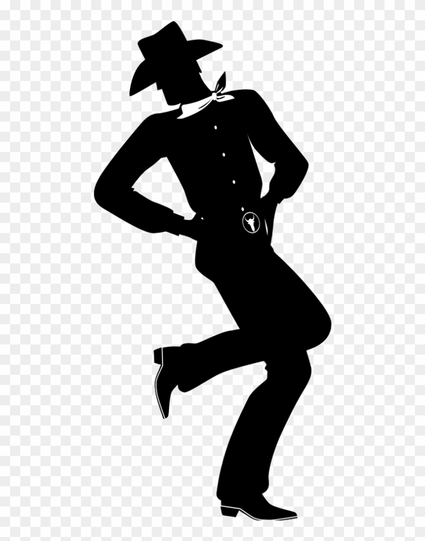 Guy Dancer - Line Dancing Couple Silhouette #1668687