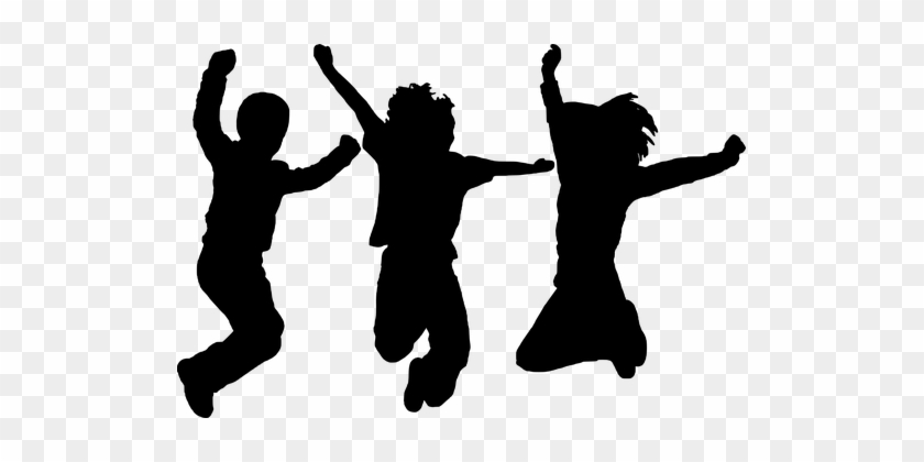 Silhouette, Dancing, Jumping, People - Kids Dance Silhouette #1668728