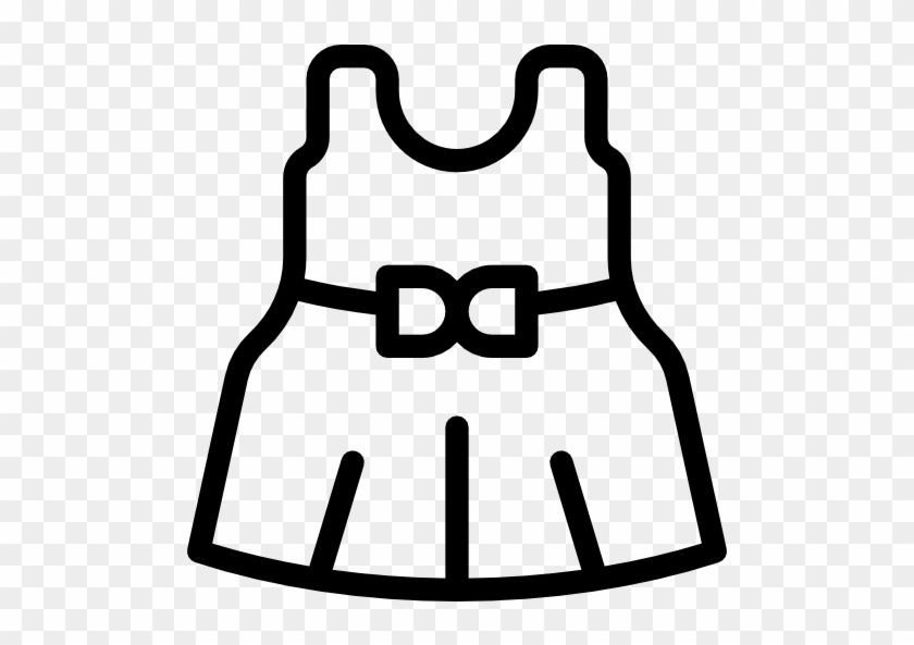 Dress Clipart Icon - Baby Clothes Clipart Black And White #1668740