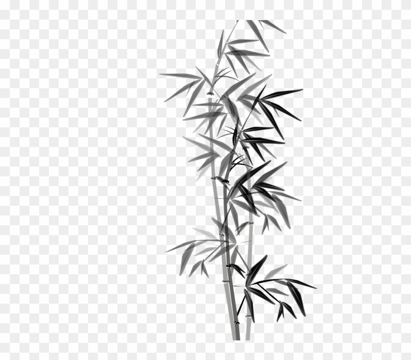 Bamboo Tree Silhouette At Getdrawings - Bamboo Leaves Silhouette Png #1669018