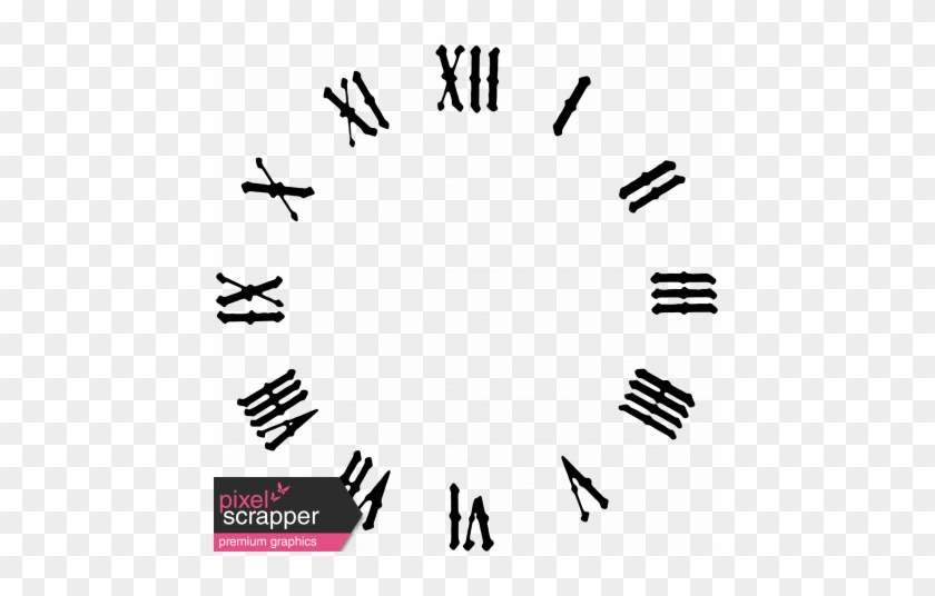 Clock Makers Brush - Roman Numerals On A Clock #1669140