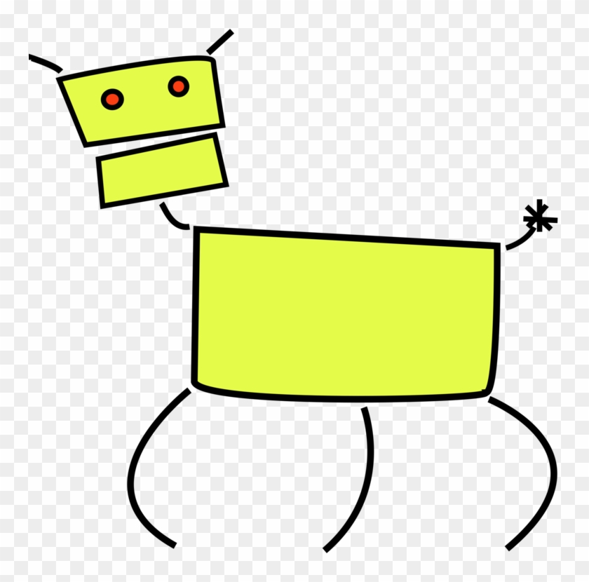Geometric Shape Dog Drawing Line Art - Pipe Cleaner Dog #1669171