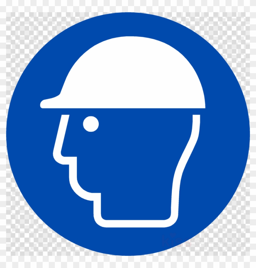 Head Protection Must Be Worn Sign Clipart Personal - Construction Safety Symbols Png #1669276