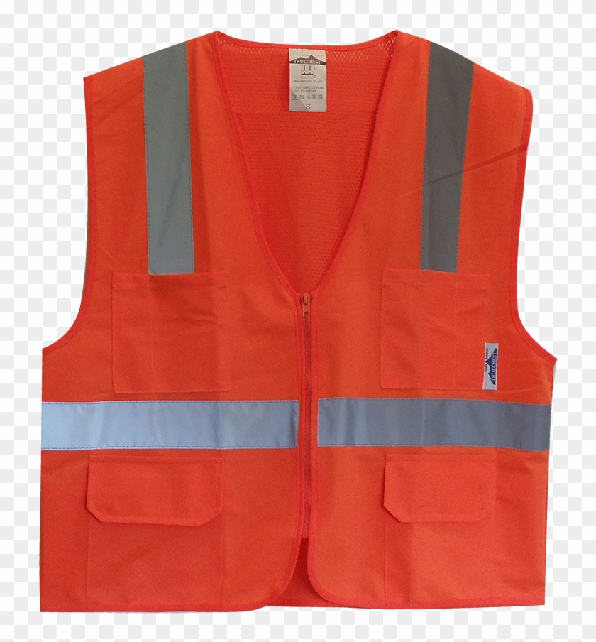 Hi Vis Mesh Safety Class Silver Stripe Ⓒ - Vest #1669283