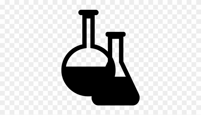Two Flasks Vector - Erlenmeyer Silueta #1669293