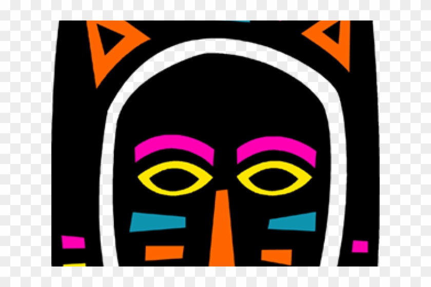 Africa Clipart Colorful Mask - African Mask Clipart #1669325