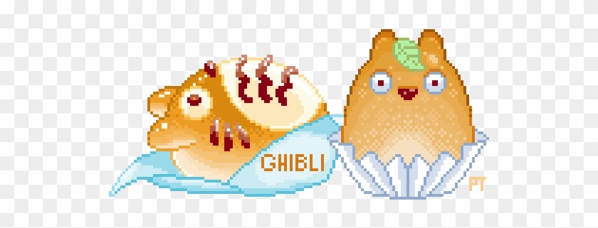 Totoro Sweet Bun & Cream Puff - Pixel Portrait #1669336