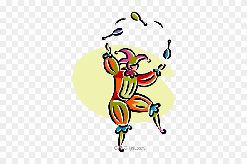 Court Jester Royalty Free Vector Clip Art Illustration - Jester #1669379