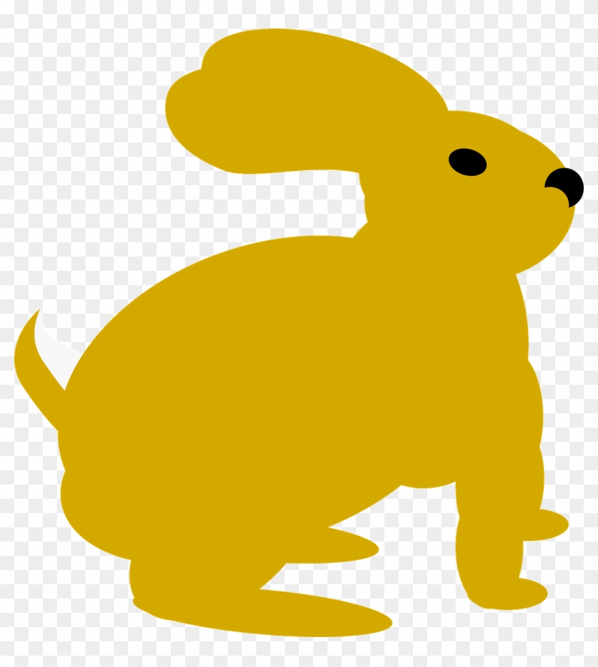 Bunny,rabbit,mammal,free Vector Graphics,free Pictures, - Black And Yellow Bunny Clip Art #1669450