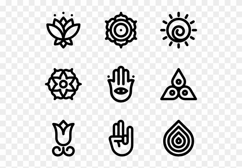 Lotus Icons Free Vector - Old School Tattoo Icon #1669494