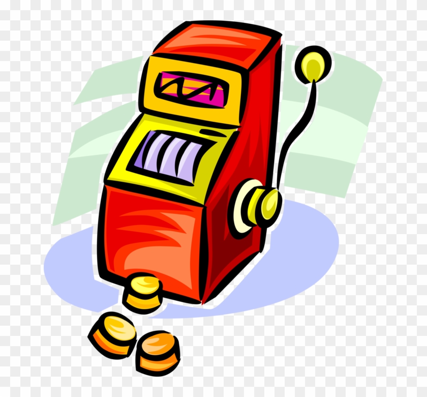 Vector Illustration Of Casino Gambling Slot Machine - Vector Illustration Of Casino Gambling Slot Machine #1669610