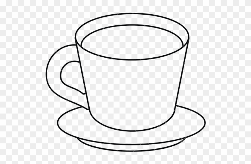 Teacup Clipart Cup Saucer - Clipart Of Cup Plate #1669813