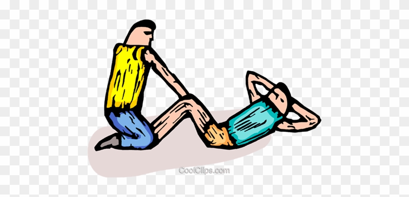 Zwei Männer, Sit-ups Vektor Clipart Bild - Zwei Männer, Sit-ups Vektor Clipart Bild #1669893