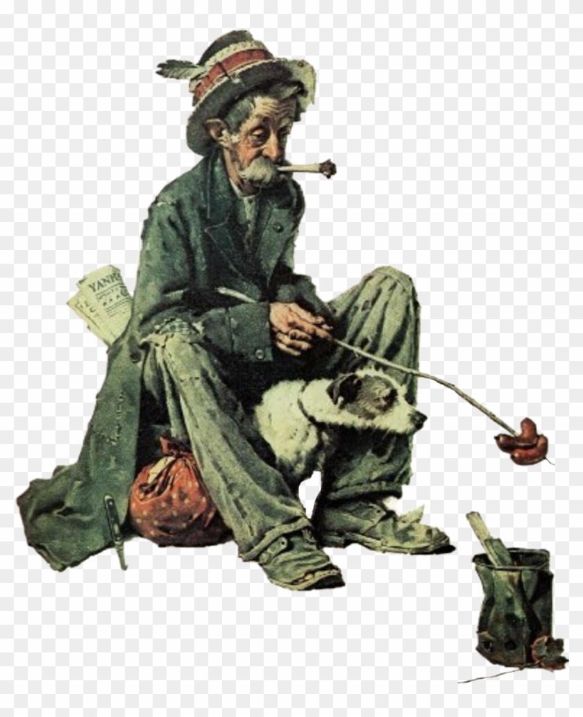 Stickers Hobo Man Oldman Homeless Freetoedit Remixme - Hobo Rockwell #1670075