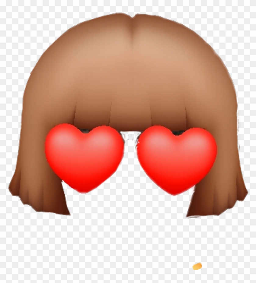 Smiley Face Heart Red Hair Brun Funny Emoji Love Nice - Love #1670125