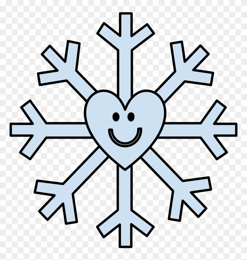 Snowflake, Smiley Face, Heart, Light Blue - Snow Cloud Icon Png #1670133