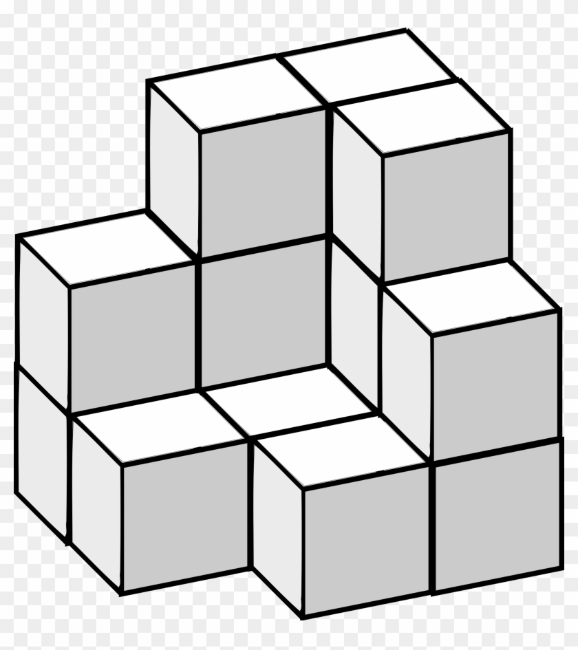 Find The Area Of A Rectangle Line Cuboid - Tetris Toy Block 3d Computer Graphics Clip Art #1670409