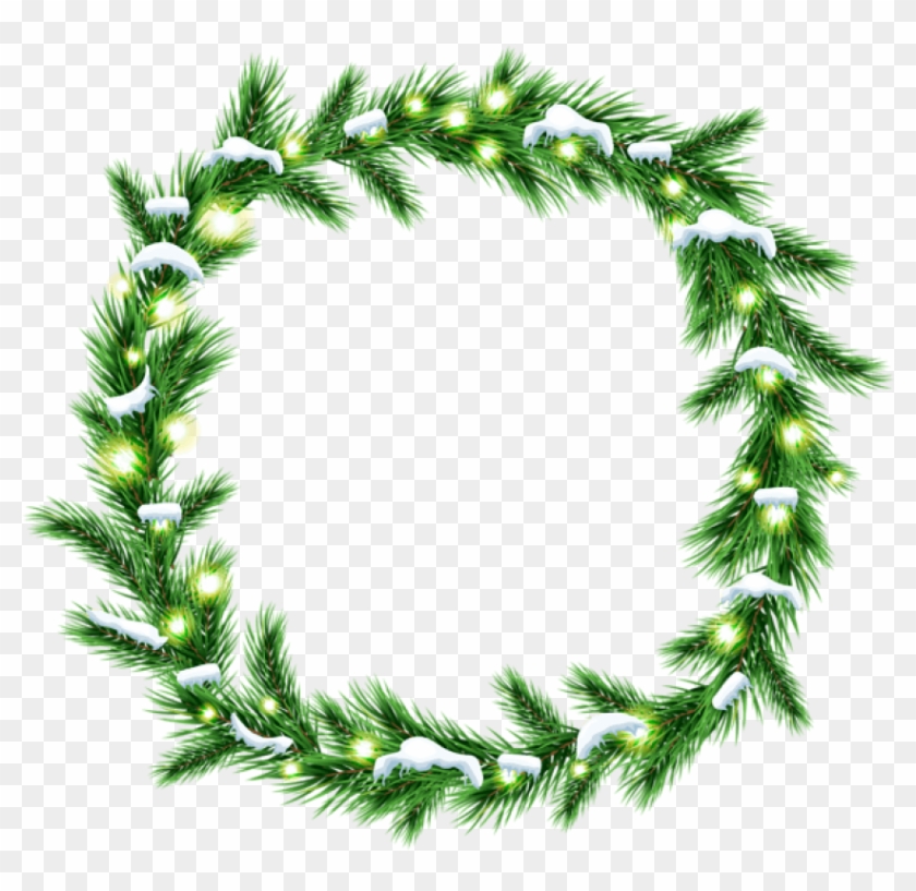 Christmas Snowy Wreath Png Png - Christmas Snowy Wreath Png Png #1670570