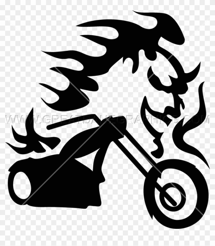 Flames Clipart Chopper - Illustration #1670628